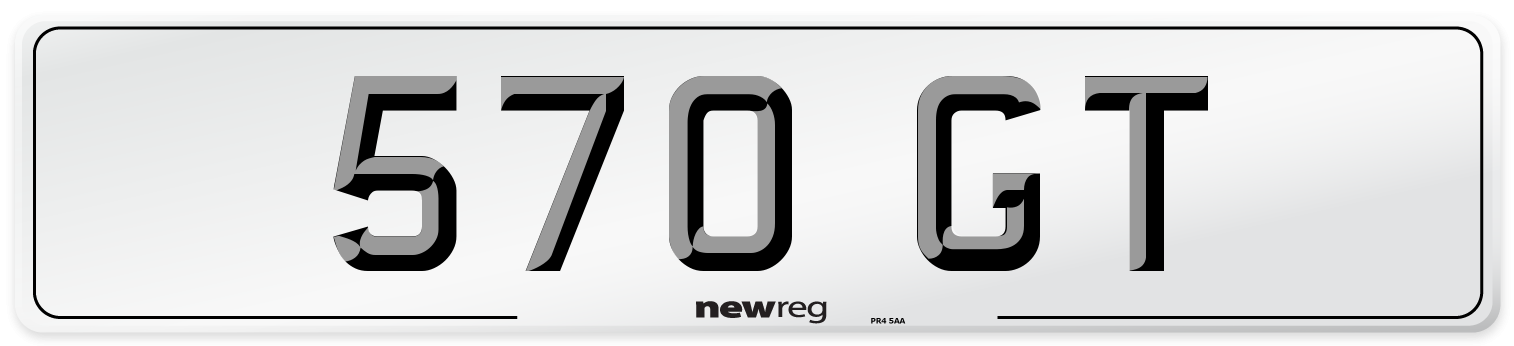 570 GT Number Plate from New Reg